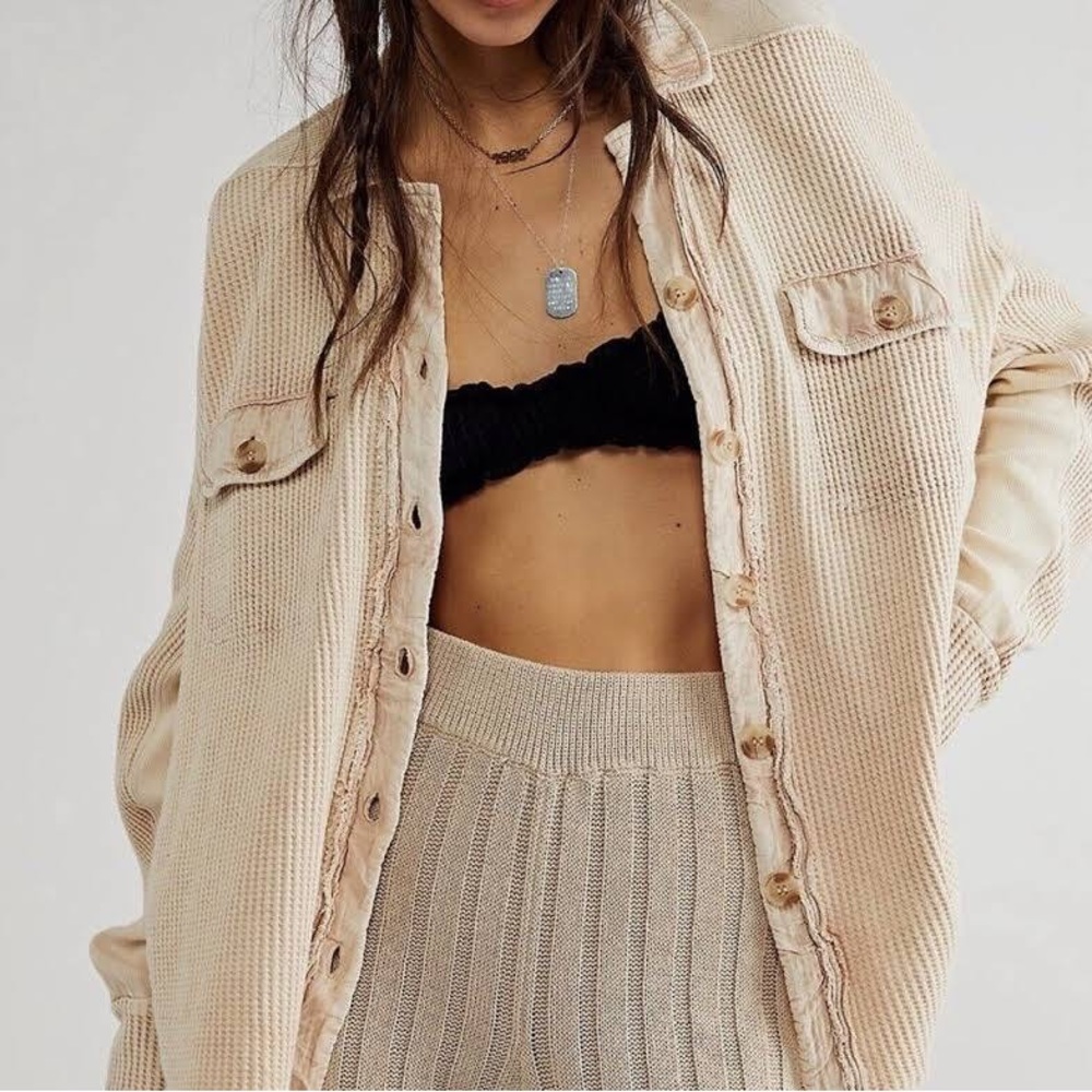 free people one scout jacket in sand